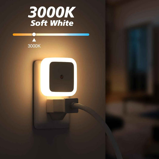 Sujeet Night Light 8-Pack – Gentle Nursery and Kids Bedroom Lighting with Dusk to Dawn Sensor, Cool to Touch LED