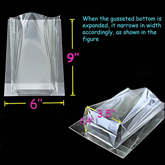 PigPotParty Clear Cellophane Treat Bags 6x9 – Ready-to-Give Birthday Gift Packaging for Homemade Cookies and Holiday Treats