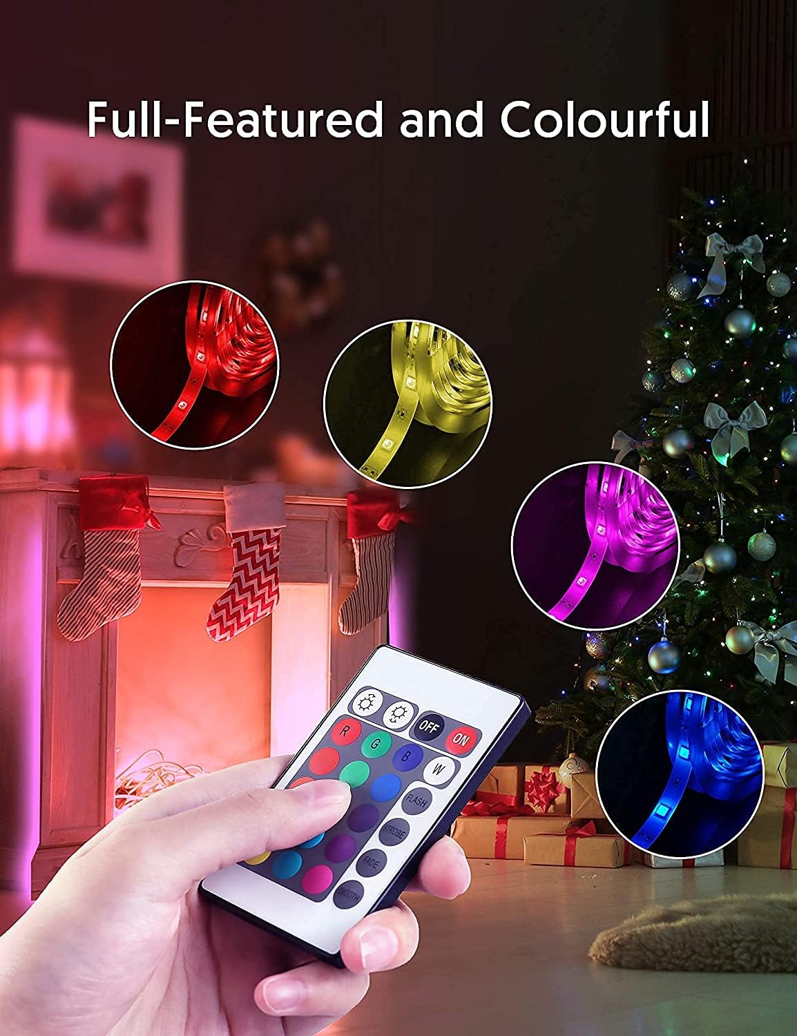 111111 Battery Powered LED Strip Lights – Cool-to-Touch Kids Room & Nursery Accent Lighting
