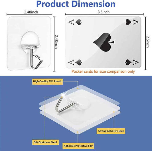 JINSHUNFA Adhesive Wall Hooks – Workspace Hook for Home Office and Study Room, No Drill