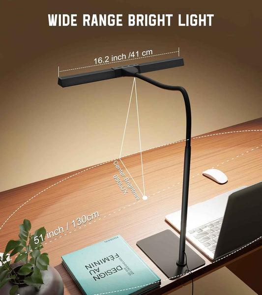 GlowStar Eye-Caring LED Reading Lamp for Bedside, Flicker-Free Warm to Cool Light for Wind-Down Evenings and Long Reading Sessions