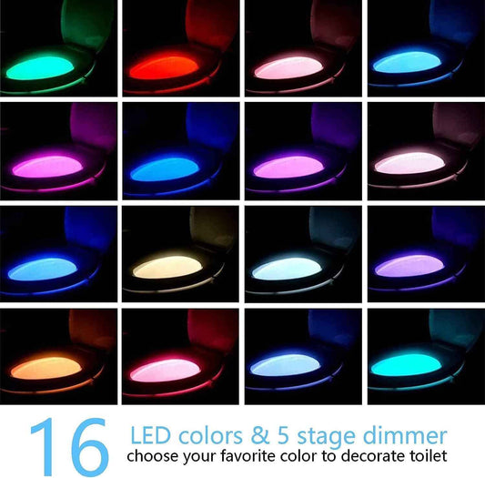 Chunace Motion Activated Toilet Night Light 3 Pack – Funny White Elephant Christmas Stocking Stuffer Gadget for Men, Kids, and Coworkers