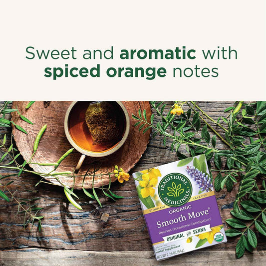 Traditional Medicinals Smooth Move – Simple One-Ingredient-Forward Herbal Tea for Clutter-Free Pantries