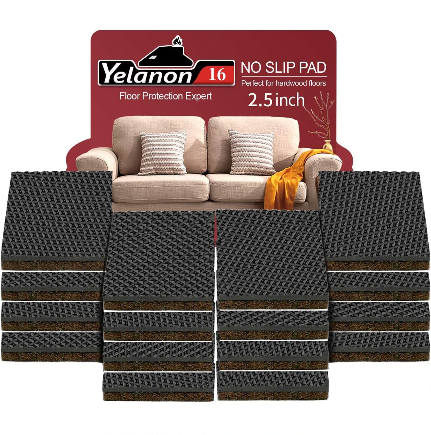 16pcs 2.5" Square