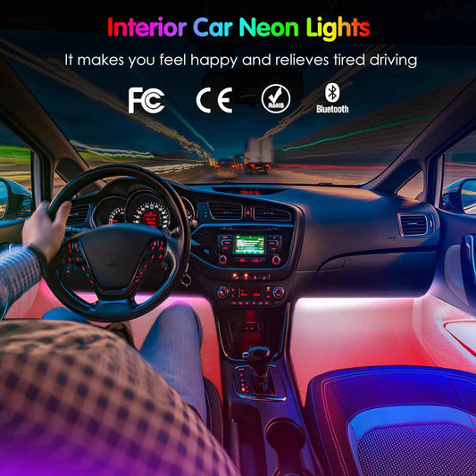 Keepsmile Premium Interior Car Lights – High End RGB Cabin Lighting, 16M Colors with App and RF Remote