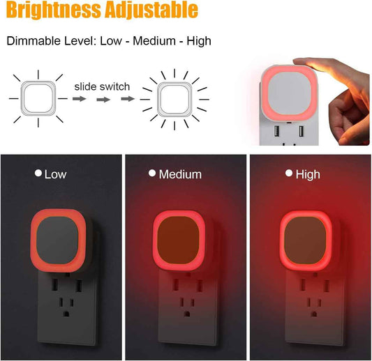 LumiDream LED Night Light for Elderly Parents, Auto Dusk to Dawn Sensor for Hallway and Stairs