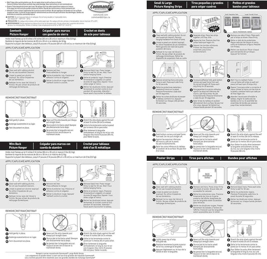 Command Picture Hanging Kit – No-Hammer Wall Hanging Strips Safe for Renters and Shared Walls