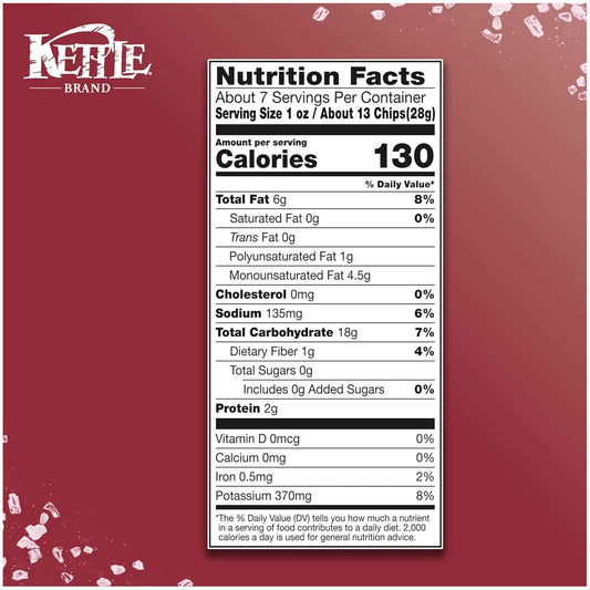 Kettle Brand Air Fried Sea Salt & Vinegar Chips – Lighter Pantry Snack for Mindful Snackers, 6.5 oz Bag