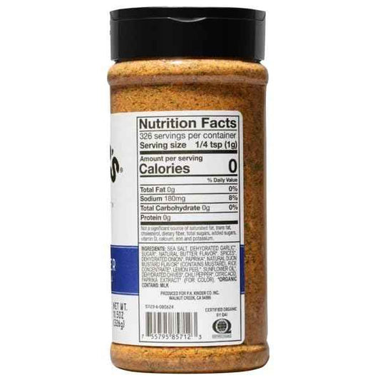 Kinder's Organic Cowboy Butter Seasoning, 11.5 Ounce
