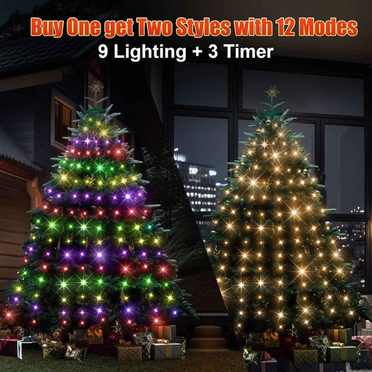 Kringle Bros Christmas Tree Lights – Thoughtful Holiday Gift for Mom & Family, Easy Install Halo Design