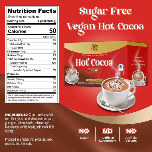ChocZero Hot Cocoa Mix – Stocking Stuffer and Care Package Gift for the Wellness Lover