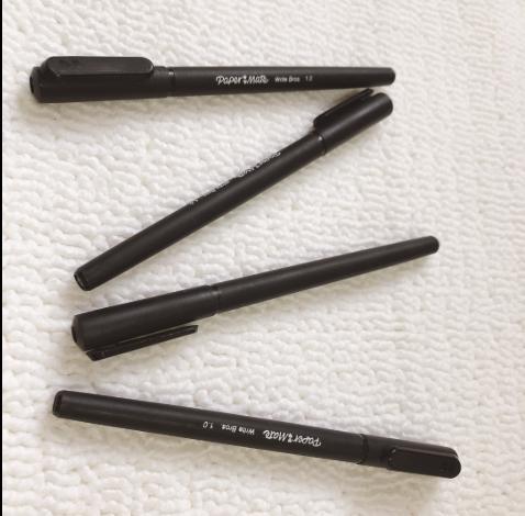 Paper_Mate_Write_Bros_Ballpoint_Stick_Pen,_Black_Ink_with_Barrel,_1mm_Medium_Point_-_8_Pack_(2140570)