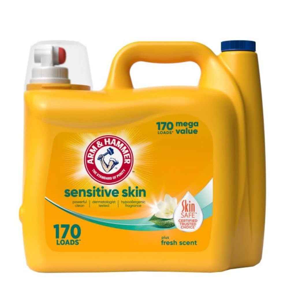 ARM & HAMMER Sensitive Skin Liquid Laundry Detergent, Fresh Scent