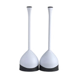 Clorox Toilet Plunger with Hideaway Caddy, for Bathroom Organization and Storage, Bathroom Accessories, Toilet Unclogger, with Holder, White