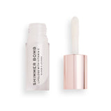 Revolution Shimmer Bomb Lip Gloss, Lip Tint Infused With Vitamin E, Shimmery Finish, Comes In 6 Colors, Glimmer