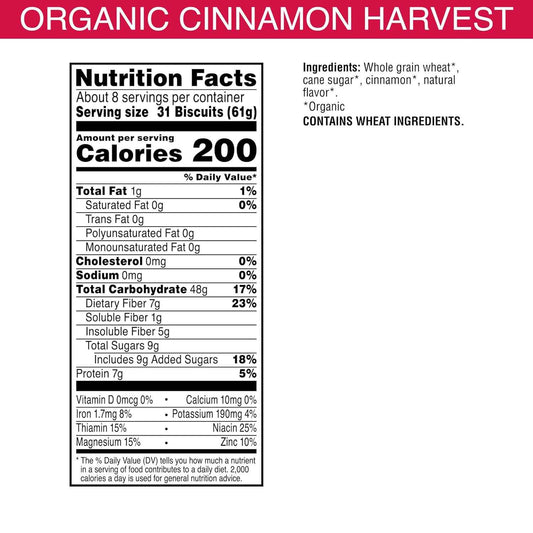 Kashi Cinnamon Harvest Whole Grain Cereal – Clean-Ingredient Vegan Breakfast Bowl for Wellness Routines, 18oz