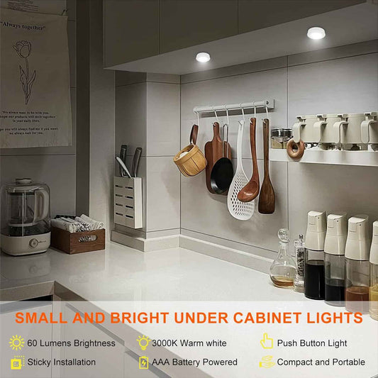 BIGMONAT LED Puck Light – Thoughtful Housewarming Gift for New Homeowners, 3-Pack Warm Touch Activated Set