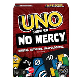 Mattel Games UNO Show ‘em No Mercy Card Game for Kids, Adults & Family Parties and Travel with Extra Cards, Special Rules and Tougher Penalties