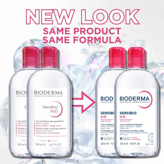 Bioderma - Sensibio - H2O Micellar Water - Makeup Remover Cleanser - Face Cleanser for Sensitive Skin