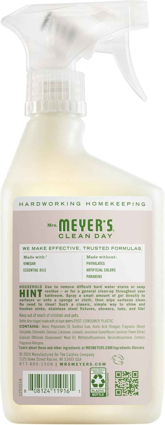 MRS. MEYER'S CLEAN DAY Vinegar Gel Cleaning Spray, Bathroom Use, No-Rinse Formula, Apple Blossom, 16 Fl Oz