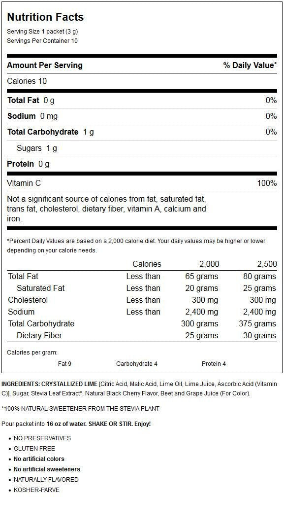 TRUE_LIME_Black_Cherry_Limeade_Drink_Mix_(10_Packets)_|_Made_from_Real_Limes_|_No_Preservatives,_No_Artificial_Sweeteners,_Gluten_Free_|_Water_Flavor_Packets_&_Water_Enhancer_with_Stevia