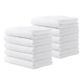 Yoofoss Luxury Washcloths Towel Set 10 Pack Baby Wash Cloth for Bathroom-Hotel-Spa-Kitchen Multi-Purpose Fingertip Towels & Face Cloths - White