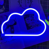 Cloud Neon Signs, LED Light for Wall Decor, Battery or USB Powered Sign Shaped Decoration Lights Bedroom Aesthetic Teen Girl Kid Room Christmas Birthday Wedding Party White
