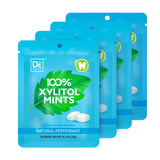 DC24 DAILY CARE 100% Xylitol Mints | Aspartame Free, Sugar Vegan, Gluten Free & Keto Friendly Natural Peppermint Flavored Mints, 25 Piece-Pack, 4 Packs