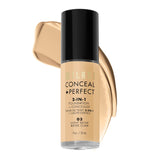 Milani Conceal + Perfect Liquid Foundation - Light Beige, 1 Fl. Oz. Cruelty-Free, Water-Resistant, Oil-Free, Medium-To-Full Coverage, Satin Matte Finish Concealer Makeup Cosmetic