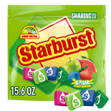 STARBURST Sour Chewy Candy Individually Wrapped Fruit Chew, Sharing Size, 15.6 Oz Resealable Bag