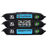 DUDE Wipes, 3 Pack, 144 Wipes, Unscented Extra-Large, Vitamin-E & Aloe for at-Home Use, Septic and Sewer Safe Toilet Aloe Vera Cleaning Napkin