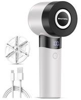 BEAUTURAL Fabric Shaver and Lint Remover, Rechargeable Electric Sweater Shaver with 3 Speeds, 6 Leaf Blades and LED Display, Portable Pilling Remover for Clothes, Furniture, Blankets