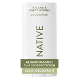 Native Deodorant Contains Naturally Derived Ingredients, 72 Hour Odor Control, Deodorant for Women and Men, Aluminum Free, Balsam & White Woods 2.65oz