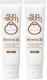 Sun Bum Mineral SPF 30 Tinted Face Sunscreen - Matte Primer - Broad Spectrum Moisturizing Sunscreen with Vitamin E - Hawaii 104 Act Compliant (Without Octinoxate & Oxybenzone) - Travel Size 1.7 oz