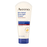 Aveeno Skin Relief Overnight Intense Moisture Cream with Triple Oat Complex & Natural Shea Butter, Therapeutic Dimethicone Skin Protectant for Dry Itchy Skin Relief, Fragrance- & Steroid-Free, 7.3 oz