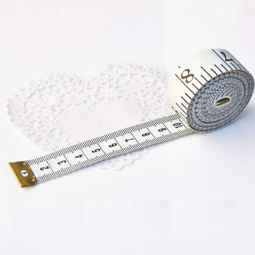 GDMINLO_Soft_Tape_Measure_Double_Scale_Body_Sewing_Flexible_Tailor_Craft_Vinyl_Ruler_for_Weight_Loss_Medical_Body_Measurement,_Has_Centimetre_Scale_on_Reverse_Side_60-inch(White)