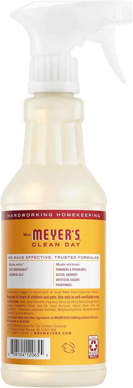 Mrs. MEYER'S CLEAN DAY Multi-Surface Everyday Cleaner, Clementine Scent, 16 Fl Oz Bottle