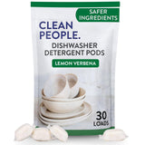 The Clean People Dishwasher Pods - Cuts Grease & Rinses Sparkling Clean - Residue-Free - Phosphate Free Dishwashing Pods