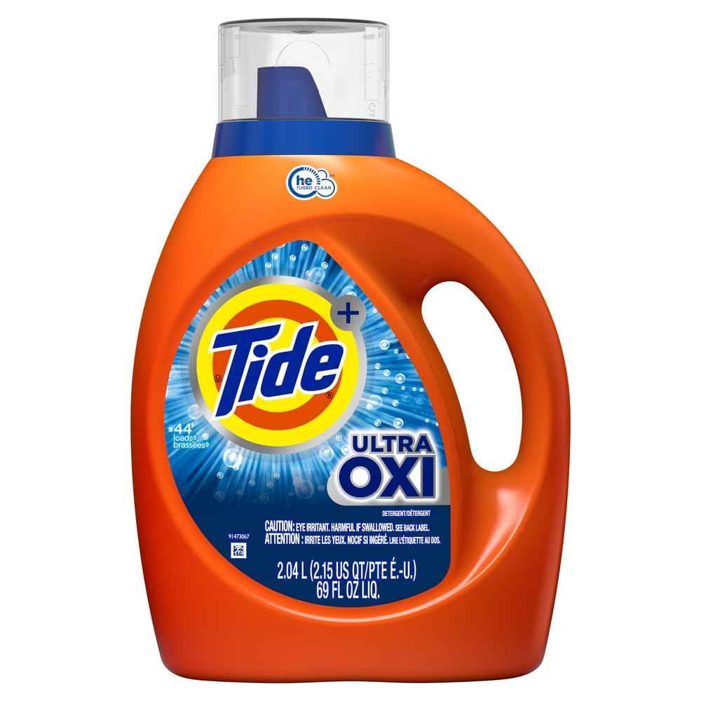 Tide Ultra Oxi Boost Liquid Laundry Detergent, Advanced Stain Remover, Laundry Detergent Liquid with Extra Oxi Power