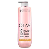 Olay Super Serum Body Wash, 24hr Long Lasting Rich Hydration, 5+ Ingredient Complex for Bright, Even, Firm, & Luminous Skin, with Collagen Peptide, Vitamin C & Shea Butter
