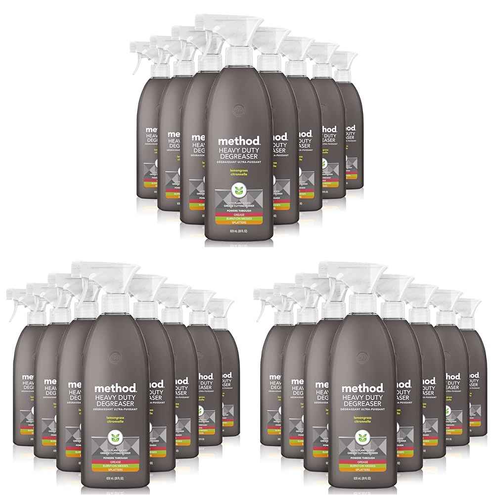 Method Heavy Duty Degreaser, Lemongrass Scent, Oven Cleaner & Stove Top Cleaner, 28 Oz Spray Bottle