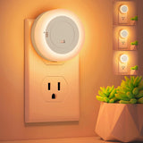 FOLKSMATE LED Night Lights Plug in, Dimmable Nightlight Plug Into Wall with Light Sensor, Adjustable for Adults, Bedroom, Bathroom, 2-Pack