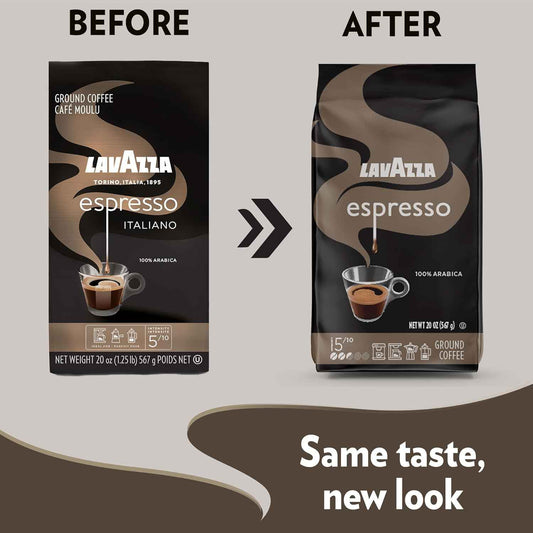Lavazza Espresso Ground Coffee, Medium Roast, 100% Arabica