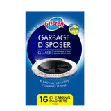 Glisten Garbage Disposer Cleaner and Freshener with Foaming Action, Helps Remove Buildup in Drains, Lemon Scent, Made in the USA, 16 Packets