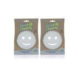 Scrub Daddy Sponge - Dye Free - Scratch-Free Scrubber for Dishes and Home, Odor Resistant, Soft in Warm Water, Firm in Cold, Deep Cleaning, Dishwasher Safe, Multi-use, 1ct (2 Pack)