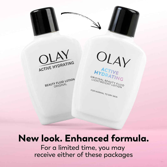 Olay Face Moisturizer, Active Hydrating Beauty Fluid Lotion, Original Facial Moisturizer