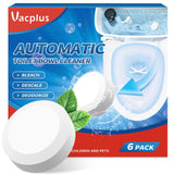 Vacplus Toilet Bowl Cleaners, Household Toilet Cleaner, Automatic Toilet Bowl Cleaners with Bleach, Sustained-Release Toilet Tank Cleaners for Deodorizing and Descaling, 1.76 Ounces Each