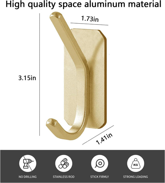 Paoli_Heavy_Duty_Adhesive_Hooks,Self-Adhesive_Hooks_Multiple_Colors_and_Styles_30_lb_Maximum_Load_for_Home_Schools_and_Offices_(4pc,_Gold)