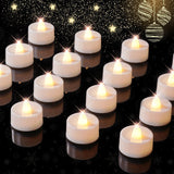 BEICHI Flameless TeaLights Candles with Timer,6 Hours On and 18 Hours Off in 24 Hours Cycle Automatically,Pack of 12 Battery Operated LED Tea Lights Flickering Votive Candles Timer Warm Yellow Light