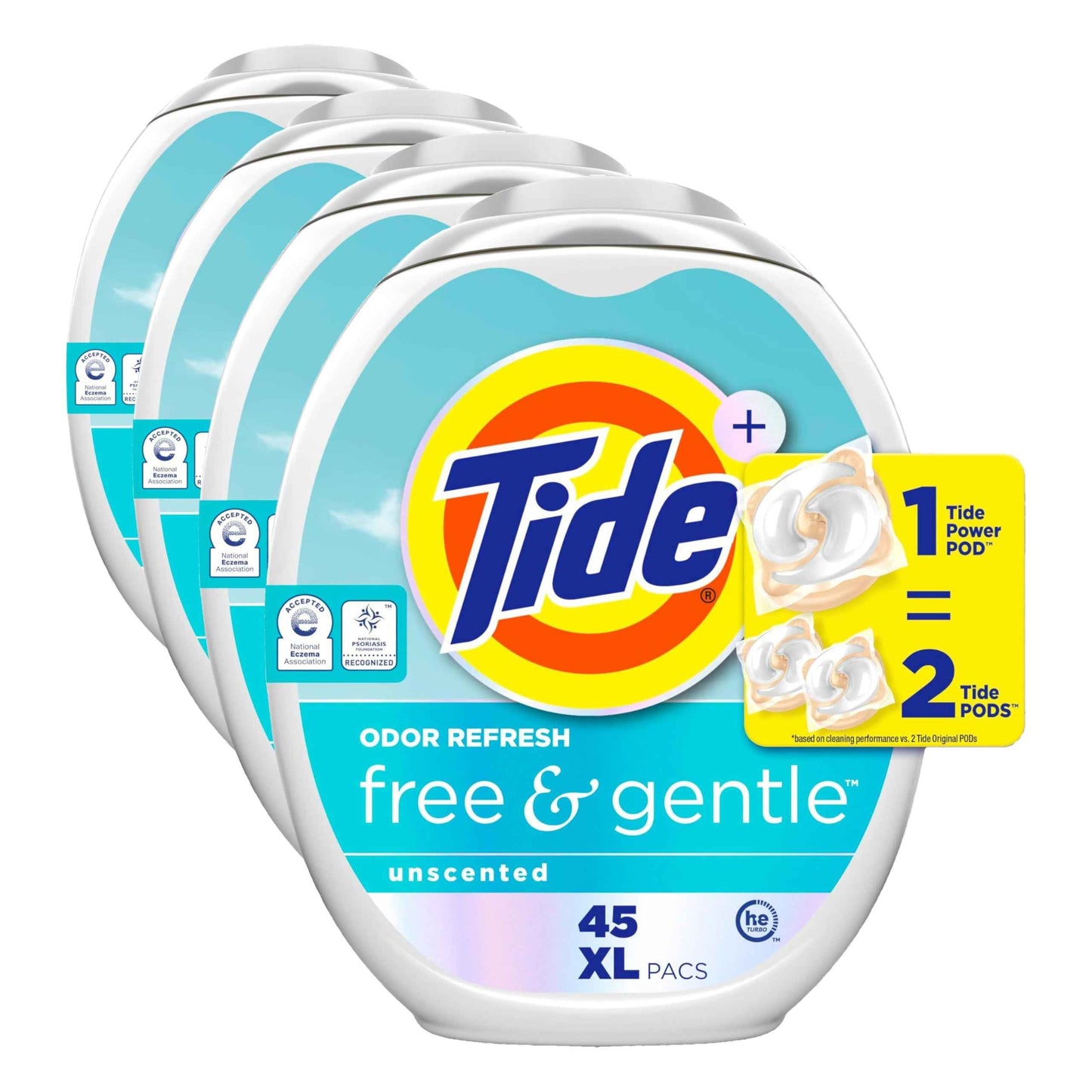 Tide PODS Free and Gentle Odor Refresh Laundry Detergent Packs, Hypoallergenic Laundry Detergent Pods